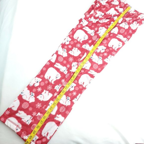 Karen Neuburger Mens Red White Short Sleeve T Shirt And Fleece Pajama Set Size M - Picture 9 of 12